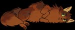 2020 alpha_channel ambiguous_gender applefur_(tigerclaw's_fury) brown_body brown_fur brown_nose brown_pawpads character_name digital_drawing_(artwork) digital_media_(artwork) digitigrade domestic_cat felid feline felis feral flat_colors full-length_portrait fur green_eyes lying mammal nifty-senpai on_side pawpads paws portrait simple_background solo tail transparent_background warriors_(book_series)