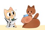 Rating: q
ID: 5601639
Date: 2025-05-27 03:48:19 -0400
Status: active
Score: 23
2023 3:2 anthro areola big_breasts biped black_eyes body_size_growth bow_tie breasts brown_body brown_tail digital_drawing_(artwork) digital_media_(artwork) domestic_cat duo ellipsis eyebrows fangs felid feline felis female hi_res holding_object huge_thighs looking_at_another male mammal markings monotone_body mu_(artist) newspaper nipples nude nude_female open_mouth orange_body prehistoric_species raised_inner_eyebrows ritz_(mu) saber-toothed_tiger simple_background simple_eyes sitting size_transformation tail teeth thick_thighs transformation tuft wide_hips post #5601639