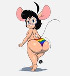 absurd_res anthro big_butt bubble_butt buckteeth butt carlos_jurado_cartoons clothing eyewear glasses hi_res huge_butt lgbt_pride lgbt_pride_month looking_at_viewer looking_back male mammal mouse murid murine polito_(cjr_cartoons) pride_color_clothing pride_color_underwear pride_colors rodent short_stack solo tail tan_body teapot_(body_type) teeth underwear wide_hipped_male wide_hips