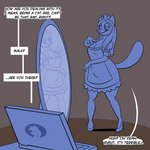 1:1 alternate_version_at_source anthro cartoon_network clothing dialogue domestic_cat english_text felid feline felis female hi_res maid_uniform malkai_(malkaiwot) mammal mature_anthro mature_female mirror nicole_watterson text the_amazing_world_of_gumball trevor-fox uniform