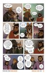 2020 anthro arm_around_shoulders beard bovid bovine bradley_(kimmykun) brown_body brown_fur canid canine caprine cattle clothed clothing comic derek_(kimmykun) dialogue douglas_kim english_text eyewear facial_hair fangs felid fox fur gabriel_(kimmykun) gavin_(kimmykun) glasses green_eyes group hand_on_head head_grab hi_res horn kissing lion looking_at_another male mammal mane nathan_(kimmykun) necktie open_mouth orange_body orange_eyes orange_fur pantherine purple_eyes scarf speech_bubble suit teeth text tiger topwear url vest yellow_body yellow_eyes yellow_fur