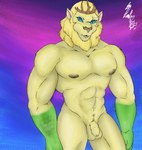 abs adventure_time anthro balls blood bodily_fluids cartoon_network crown felid flaccid foreskin geekgory genitals group headgear hi_res hybrid lion male mammal muscular muscular_anthro muscular_male nipples nude pantherine penis pubes vampire vampire_king