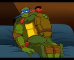 2_toes animated anthro blinking duo eyes_closed feet furniture hi_res hug kneeling leonardo_(tmnt) male male/male mishajeans raphael_(tmnt) reptile scalie short_playtime sitting sofa tail tail_motion tailwag teenage_mutant_ninja_turtles toes turtle