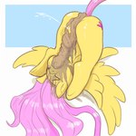 1:1 bodily_fluids butt eating_feces equid equine eyes_closed feathered_wings feathers feces feces_in_mouth feces_in_own_mouth female feral filth fluttershy_(mlp) friendship_is_magic genital_fluids genitals hair hasbro hooves horse kimirera long_hair mammal my_little_pony mythological_creature mythological_equine mythology pegasus pink_hair pink_tail pony pussy scatplay solo tail tubgirl urine wings yellow_body