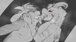 anthro asriel_dreemurr blush bodily_fluids bovid breath caprine dripping drooling duo excessive_saliva extreme_french_kiss french_kissing goat hi_res holding_head horn kissing long_tongue looking_at_another male male/male mammal markings musk musk_clouds neck_bulge nipples nose_bubble panting saliva saliva_drip saliva_on_face saliva_on_tongue saliva_string spicyocean spoutpout sweat thick_tongue tongue tongue_in_throat undertale undertale_(series)