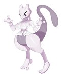 4:5 absurd_res abyss_creature_(artist) anthro big_breasts blush blush_lines bottomless breasts clothed clothing eyelashes female generation_1_pokemon grey_body hi_res legendary_pokemon mewtwo nintendo pokemon pokemon_(species) purple_body purple_eyes simple_background solo thick_thighs topwear wet wet_clothing wet_topwear white_background white_clothing white_topwear wide_crotch wide_hips