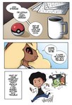 absurd_res anthro bottomwear clothed clothing colored comic dialogue english_text female generation_4_pokemon hi_res human lopunny male mammal nintendo pants pokemon pokemon_(species) saltyxodium shirt text topwear xodium_(saltyxodium)