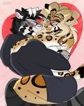 anthro comic duo emotional eyewear felid feline female glasses happy hi_res hug leopard leopardus looking_at_another looking_at_viewer lovers_moment male mammal ocelot one_eye_closed pantherine piercing walk-w-igny wink winking_at_viewer