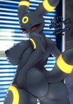 absurd_res anthro anthrofied anus areola ashraely big_breasts big_butt black_body black_nipples black_pussy blush bodily_fluids breasts butt canid canine curvy_figure digital_media_(artwork) eeveelution female fur generation_2_pokemon genital_fluids genitals hi_res huge_breasts humanoid_genitalia humanoid_pussy looking_at_viewer mammal nintendo nipples nude nude_anthro nude_female pokemon pokemon_(species) pokemorph pussy simple_background smile solo thick_thighs umbreon vaginal_fluids voluptuous wide_hips