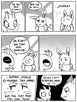 2019 3:4 7_panel_comic ambiguous_gender antennae_(anatomy) anterior_nasal_aperture bayani_(yapc) black_and_white black_eyes black_nose black_text celebi celebi_(yapc) cheek_spots comic dialogue digital_media_(artwork) eevee english_text exclamation_point eyebrows eyes_closed flavia-elric fluffy fluffy_tail fur generation_1_pokemon generation_2_pokemon group hands_together inhale legendary_pokemon looking_at_another lux_(yapc) monochrome mouth_closed neck_tuft nintendo open_mouth paws pokemon pokemon_(species) pokemon_mystery_dungeon pupils question question_mark sound_effects speech_bubble spike_chunsoft tail talking_to_another text trio tuft wartortle white_sclera wings