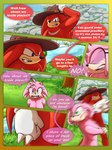 2021 absurd_res amy_rose anthro areola arms_tied bdsm bodily_fluids bondage bound breasts breech_loader cleavage clothed clothing comic crying detailed_background dialogue duo echidna english_text eulipotyphlan female fur green_eyes handwear hat headgear headwear hedgehog hi_res kidnapping knuckles_the_echidna male male/female mammal monotreme nipples nude outside pink_body pink_fur punch purple_eyes red_body red_fur restraints rope rope_bondage sega sonic_the_hedgehog_(series) speech_bubble tears text toso water