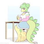 Rating: q
ID: 5087769
Date: 2024-10-01 20:28:39 -0400
Status: active
Score: 33
1:1 2024 5_fingers 5_toes absurd_res anthro arched_soles back_plates barefoot blue_eyes blush bottomwear breasts butt choker cleavage clothed clothing denim denim_bottomwear denim_clothing denim_shorts detailed_feet dinosaur feathers feet female fingers foot_fetish foot_focus furniture goodbye_volcano_high green_body green_hair green_scales hair hair_bun hi_res jewelry longsleeve looking_at_viewer looking_back mrvalentim necklace no_shoes non-mammal_breasts noticing ornithischian pastel_theme pencil_(object) prehistoric_species reptile scales scalie shorts simple_background soles solo spiked_tail spikes spikes_(anatomy) stegosaurian stegosaurus stella_(gvh) table tail teasing thyreophoran toes twin_buns wrinkled_feet wrinkles post #5087769