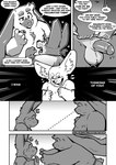 2023 5_fingers animal_genitalia anthro aroused balls becoming_erect big_ears black_background blush buckteeth cake_(thezestiestbone) canid canine canis clothed clothing comic cottontail_rabbit dialogue domestic_dog dotted_line duo ears_down ears_up ellipsis embarrassed english_text erection exclamation_point eyes_closed fingers front_view genitals glans halftone herding_dog hi_res humanoid_genitalia humanoid_penis lagomorph leporid long_ears looking_at_another looking_at_another's_penis looking_at_genitalia looking_at_penis looking_down looking_down_at_another male male/male mammal monochrome nipples open_mouth overweight overweight_anthro overweight_male pastoral_dog pembroke_welsh_corgi penis pivoted_ears pulling_shirt_down question_mark rabbit sheath shirt shocked short_tail sight_line simple_background size_difference small_nose speech_bubble stippling stuttering swirl_(thezestiestbone) tail teeth text thezestiestbone tongue topwear underwear underwear_only url welsh_corgi