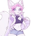 Rating: s
ID: 5442383
Date: 2025-03-18 20:16:29 -0400
Status: active
Score: 35
3rdperson_iz anthro blep blue_eyes bottomwear breasts canid canine cleavage_cutout clothing curvy_figure cutout female fluffy fluffy_tail fox gradient_hair hair hi_res hotpants hourglass_figure inner_ear_fluff mammal midriff navel panties pawpads pink_hair shorts solo tail tongue tongue_out tuft underwear post #5442383