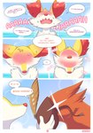 absurd_res afterimage anthro ari_the_talonflame avian bath blindfold blush bodily_fluids braixen canid canine caught_in_the_act color_coded color_coded_text comic conjoined_speech_bubble curved_text dialogue duo ellie_the_braixen ellipsis embarrassed english_text explicitly_stated_consent eyeless falconry_hood feral flying_sweatdrops fur generation_6_pokemon good_boy heart_after_text heart_symbol hi_res hood inner_ear_fluff leather_helmet mammal motion_blur nikkibunn nintendo oculama page_number pokemon pokemon_(species) red_body red_fur sensory_deprivation sensory_deprivation_helmet sparkles speech_bubble star_eyes star_oculama stuttering sweat sweatdrop talonflame text text_with_heart tuft water white_body white_fur yellow_body yellow_fur