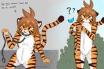 Rating: q
ID: 5582261
Date: 2025-05-18 20:09:15 -0400
Status: active
Score: 15
anthro bdsm blush breasts brown_hair chest_tuft claws collar dialogue digital_media_(artwork) featureless_breasts featureless_crotch felid feline female flat_chested flora_(twokinds) fur hair hi_res keidran leash leashed_collar lerasmel mammal nude orange_body orange_fur pantherine petplay pregnant pregnant_female roleplay simple_background sitting smile striped_body stripes teeth tiger tuft twokinds walkies yellow_eyes post #5582261
