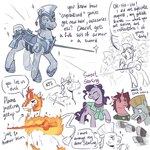 1:1 alternate_species alternate_universe armor bodily_fluids crystal_pony_(mlp) dagger duo earth_pony english_text equid equine female feral feralized fire friendship_is_magic furrification hasbro hi_res horn horse jean_pierre_polnareff jojo's_bizarre_adventure magic male mammal melee_weapon mohammed_avdol my_little_pony mythological_creature mythological_equine mythology noriaki_kakyoin ponification pony quadruped regularcitrus sherry_polnareff smile solo tail tail_tuft tears text tuft unicorn weapon