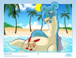 absurd_res ambiguous_gender beach blush bodily_fluids countershading cum cum_in_mouth cum_in_pussy cum_inside female female/ambiguous feral generation_1_pokemon generation_3_pokemon genital_fluids genitals group heart_eyes heart_symbol hi_res lapras lapras_paradise living_insertion long_neck minun nintendo number oral_vore page_number palm_tree partially_inside plant plusle pokemon pokemon_(species) presenting pussy seaside shell size_difference softestpuffss spiral_eyes text tree trio unbirthing url vaginal vore water