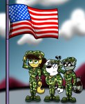 Rating: s
ID: 5605613
Date: 2025-05-28 21:56:12 -0400
Status: pending
Score: -6
2014 american_flag anthro black_hair blue_eyes boots camo canid canine canis clothing colored combat_boots domestic_cat domestic_dog dudley_puppy felid feline felis female footwear gesture green_eyes group hair hat headgear headwear hi_res kitty_katswell male mammal memorial_day_(usa) military_cap military_uniform nickelodeon procyonid raccoon salute shaded shinragod shoes standing t.u.f.f._puppy tan_body trio uniform united_states_of_america white_body post #5605613
