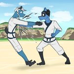 1:1 5_toes anthro anthrofied barefoot beach clothed clothing dewott duo feet fight fuze generation_4_pokemon generation_5_pokemon generation_8_pokemon hi_res hisuian_form hisuian_samurott humanoid_feet hybrid_pokemon impact_lines keikogi male martial_arts_uniform nintendo plantigrade pokemon pokemon_(species) pokemon_legends_arceus pokemorph punch raised_heel regional_form_(pokemon) riolu seaside sportswear standing_on_toes taiko_(fuze) tiptoes toes violence