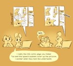 Rating: s
ID: 5467598
Date: 2025-03-31 02:54:03 -0400
Status: active
Score: 59
ambiguous_gender anthro bodily_fluids check_mark clasped_hands comic computer computer_files dialogue directional_arrow domestic_cat duo ears_down electronics embarrassed felid feline felis female head_turned humanoid image_bubble laptop looking_sideways mammal mouse murid murine nervous onomatopoeia pivoted_ears raised_shoulders rodent sketch smile sound_effects speech_bubble sweat teeth text watermark zummeng post #5467598