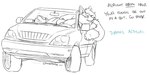 2021 anthro canid canine canis car coyote curse dialogue hi_res inside_car leaning lexus_(car) magic male mammal morbidly_obese morbidly_obese_anthro morbidly_obese_male nonbinary_(lore) obese obese_anthro obese_male onomatopoeia overweight overweight_anthro overweight_male rain_(vanillayote) simple_background sound_effects story story_in_description talking_to_another text vanillayote vehicle weight_gain