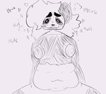 absurd_res anthro aroused bear begging belly bodily_fluids breath drooling female giant_panda hi_res in_heat looking_pleasured mammal overweight overweight_female panting saliva solo v3nomdr3nch