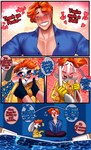 4_fingers absurd_res anthro blue_eyes blush bodily_fluids bottomwear breasts clothing comic crossgender crying dialogue disney english_text female fingers floating ftm_crossgender gloves hair handwear happy heart_eyes heart_symbol hi_res human jessica_rabbit lagomorph leporid male mammal memjioof mtf_crossgender orange_hair pants rabbit roger_rabbit shirt tears tears_of_joy text topwear water who_framed_roger_rabbit