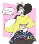 Rating: s
ID: 3839171
Date: 2023-01-28 03:20:13 -0500
Status: active
Score: 42
2022 absurd_res anthro big_breasts big_butt black_hair bottomwear breasts butt canid canine canis clothing dialogue digital_media_(artwork) domestic_dog eyelashes eyelids female fur hair hi_res huge_breasts hyper hyper_breasts leggings legwear looking_at_viewer looking_back looking_back_at_viewer mammal nonarycubed ponytail rear_view red_eyes shirt short_tail skirt solo speech_bubble tail tan_body tan_fur topwear underbutt post #3839171