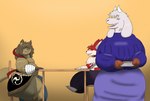 Rating: e
ID: 5233781
Date: 2024-12-09 22:58:18 -0500
Status: active
Score: -4
alythewolfcat anthro austin_fennec_(crescent-blue-zero) big_breasts big_bulge boss_monster_(undertale) bovid breasts bulge canid canine caprine crow's_feet female fennec_fox fox goat group hi_res huge_breasts huge_bulge hyper hyper_bulge male male/female mammal oniji_(several) pie_(food) raccoon_dog tanuki toriel trio true_fox undertale_(series) wide_hips post #5233781