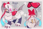 Rating: s
ID: 5439979
Date: 2025-03-17 17:21:31 -0400
Status: active
Score: 38
2024 3_toes absol angel back_scar black_clothing black_leggings black_legwear black_nose character_name chest_tuft claws closed_frown clothed clothed_female clothed_feral clothing coat color_swatch colored crossover digital_media_(artwork) directional_arrow english_description english_text fallen_angel feet female female_feral feral frown fur generation_3_pokemon grey_background grey_body grey_claws grey_skin grey_tail hair hair_over_eye hazbin_hotel head_blade head_bow hi_res leggings legwear model_sheet mouth_closed moveset multicolored_body multicolored_fur nintendo orange_scar pokemon pokemon_(species) pokemon_mystery_dungeon punipuniii pupils quadruped red_bow red_clothing red_coat red_sclera red_topwear scar shaded simple_background sitting solo spike_chunsoft standing star_(shape) tail text toe_claws toes topwear tuft two_tone_body two_tone_fur vaggie_(hazbin_hotel) white_body white_fur white_hair white_pupils yellow_eyes post #5439979
