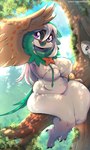 Rating: q
ID: 4841571
Date: 2024-06-09 22:06:55 -0400
Status: active
Score: 178
2024 absurd_res anthro beak biped branch breasts brown_body brown_feathers cleavage clothed clothing cloud decidueye detailed_background eyelashes feathers feet female generation_7_pokemon green_body hair hi_res looking_at_viewer navel nintendo plant pokemon pokemon_(species) purple_eyes rainbowscreen rowlet sitting_on_branch solo talons toes tree white_body white_hair post #4841571