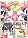 absurd_res anthro belly big_belly big_breasts black_text bodily_fluids bovid breast_milking breasts breasts_and_teats canid canine canis caprine clothed clothing comic cum cum_inflation cum_inside dialogue digital_media_(artwork) domestic_sheep duo english_text female fur genital_fluids hi_res inflation lactating logo machine male male/female mammal master_wolf_(neo_geppetto) milking_machine name_drop name_in_dialogue neo_geppetto nipples overweight overweight_female page_number patreon patreon_logo remi_(neo_geppetto) sheep simple_background slightly_chubby species_in_dialogue split_dialogue teats text thick_thighs udders unusual_font website_logo wide_hips wolf