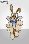 2018 2:3 absurd_res anthro artist_name barefoot brown_body brown_fur digital_media_(artwork) doritohead e.b. easter easter_bunny feet foot_focus fur grey_eyes hands_behind_head hi_res holidays hop_(movie) humanoid_feet illumination_entertainment lagomorph leporid long_ears looking_at_viewer male mammal multicolored_body multicolored_fur plantigrade rabbit signature simple_background sitting smile solo tan_body tan_fur toes two_tone_body two_tone_fur whiskers white_background