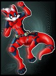 absurd_res ambiguous_gender anthro antihero clothing comic_book cosmic_shroomie cosplay costume deadpool halftone halftone_shading hi_res horn kat_kobold kobold marvel solo superhero