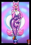 absurd_res big_breasts breasts canid canine clown clownification clownpocalypse corruption fox gynomorph herm hi_res hypnosis intersex kate/kai ladyfoxheart latex mammal mind_control transformation true_fox witheverypatch