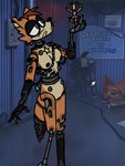 3:4 animatronic anthro breasts canid canine casual_nudity chain chain_necklace doll endless_inside exposed_endoskeleton female fox genitals hi_res jewelry machine mammal mannequin mirya_(endless_inside) necklace photo_background photography_(artwork) pseudo_hair pussy robot sevens_artchive solo tail whiskers