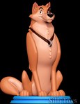 3d_(artwork) 3d_modeling 3d_print balto_(series) canid canine collar digital_media_(artwork) fur hi_res kaltag_(balto) looking_sideways male mammal sillytoys simple_background sitting smile solo universal_studios