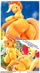 3d_(artwork) 4k 9:16 absurd_res anthro anthrofied apple_bloom_(mlp) applejack_(mlp) areola big_breasts big_butt breasts butt butt_grab clothing comic cowboy_hat dialogue digital_media_(artwork) earth_pony english_text equid equine female female/female freckles friendship_is_magic genitals green_eyes grope hair hand_on_butt hasbro hat headgear headwear hi_res horse incest_(lore) low-angle_view mammal my_little_pony nipples pony pussy red_hair revamped_anthros sibling_(lore) sister_(lore) sisters_(lore) stated_incest text url whiteskyline