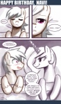 2012 bed blush comic dialogue duo english_text equid equine female female/female feral friendship_is_magic furniture hair happy_birthday hasbro horn john_joseco mammal my_little_pony mythological_creature mythological_equine mythology princess princess_celestia_(mlp) royalty smile text tumblr unicorn