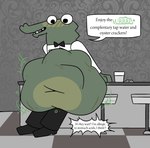 Rating: q
ID: 5287289
Date: 2025-01-04 20:47:51 -0500
Status: active
Score: 25
2021 abdominal_bulge alligator alligatorid anthro bar_counter bar_stool belly big_belly black_bottomwear black_clothing black_footwear black_pants black_shoes blush bottomwear bub_(later_alligator) burping clothing container counter crocodilian cup dialogue digital_media_(artwork) duo english_text footwear furniture green_body hi_res huge_belly later_alligator male male/male male_pred male_prey motion_lines navel necktie open_mouth pants pawplants pillowfight reptile same_size_vore scalie smallbu speech_bubble stool surprise talking_to_pred talking_to_prey teeth text toony vore post #5287289