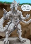 absurd_res anthro caldarus_(fields_of_mistria) dragon draygoezz erection fields_of_mistria genitals hi_res humanoid_genitalia humanoid_penis male muscular mythological_creature mythological_scalie mythology outside penis rock scalie sculpture solo statue