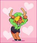 2000s_theme 2023 alternative_fashion animated animation_meme anthro antlers antonymph bangs black_hooves black_nose blonde_hair bottomless brown_antlers brown_body buckteeth caramelldansen cherrystarart clothed clothing colored dancing deer deltarune eyebrows eyes_closed featureless_hands female frame_by_frame freckles gir_(invader_zim) gir_hoodie green_clothing green_hoodie green_topwear hair hair_over_eye hand_on_head happy happy_dance heart_symbol hoodie hoodie_only hooves horn invader_zim long_hair loop mammal meme multicolored_clothing nickelodeon noelle_holiday one_eye_obstructed open_mouth pink_background red_nose redraw scene_(fashion) shaded shadow short_playtime short_tail siivagunner simple_background solo tail teeth tongue topwear topwear_only translucent translucent_hair two_tone_clothing undertale_(series) zipper