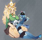 Rating: q
ID: 5601383
Date: 2025-05-27 01:28:25 -0400
Status: active
Score: 35
absurd_res anthro avian beak between_legs big_breasts bird blue_body blue_eyes blue_fur blue_mouth blue_pawpads blue_tongue boob_hat box breasts cleavage clothed clothing container countershading digital_media_(artwork) digitigrade duo felid female fur gift_box hair hat headgear headwear hi_res hybrid inner_ear_fluff lagomorph leporid lion mai_(ansfwsnake) mammal markings medium_breasts navel non-mammal_breasts pantherine party_hat pawpads plushie rabbit samma simple_background striped_markings stripes terena_(axel0527) thick_thighs tongue tuft white_hair wuneng_(ansfwsnake) yellow_body yellow_fur post #5601383