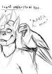 Rating: s
ID: 2364299
Date: 2020-08-09 18:41:37 -0400
Status: active
Score: 29
2020 absurd_res ambiguous_gender anthro avian beak bird carrying_another corvid dialogue dragon duo english_text feral greyscale hi_res horn lizardlars magpie_(corvid) male monochrome mythological_creature mythological_scalie mythology on_shoulder oscine passerine profanity scalie simple_background sketch speech_bubble text white_background post #2364299
