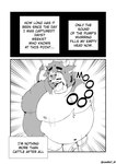 absurd_res anthro big_moobs bison bovid bovine chest_tuft comic coolietf english_text erection genitals hi_res hugo_bison male mammal monochrome moobs nude nude_male orgasm_face orgasm_from_milking overweight overweight_male penis solo text tuft