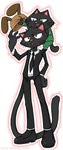 2008 annoyed anthro black_body black_clothing black_fur black_necktie black_suit calling_cat-22 carrying_another cartoon_network cat-22 climbing clothed clothing domestic_cat duo felid feline felis fur green_clothing green_suit hat headgear headwear hi_res larger_male long_tail male mammal necktie on_shoulders pollo-chan shirt simple_background size_difference skinny_male smaller_male spy standing suit tail thigh_gap topwear white_background white_clothing white_shirt white_topwear