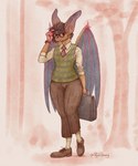 Rating: s
ID: 5583112
Date: 2025-05-19 04:05:48 -0400
Status: active
Score: 5
abstract_background anthro bat bat_ears bat_wings biped bottomwear brown_bottomwear brown_clothing brown_hair brown_pants clock clothing curly_hair digital_media_(artwork) footwear hair hi_res holding_briefcase male mammal membrane_(anatomy) membranous_wings necktie pants pynkpommy red_necktie shirt shoes signature socks solo standing topwear vest watch white_clothing white_footwear white_shirt white_socks white_topwear wings wristwatch post #5583112