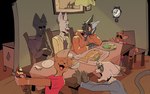 Rating: s
ID: 4681066
Date: 2024-03-26 13:40:11 -0400
Status: active
Score: 27
2024 5_fingers absurd_res ambiguous_gender anthro arm_support black_body black_clothing black_eyes black_fur black_shirt black_tail black_topwear blue_clothing blue_shirt blue_topwear cabinet chair clock clothing cooked_food crossed_arms dining_room domestic_cat dracks drawstring drawstring_topwear eyewear fangs felid feline felis fingers fish_meat food frown fur furniture glasses group happy hi_res holding_object hoodie inner_ear_fluff inside kitchen_utensils lamp male mammal meat open_mouth orange_body orange_clothing orange_fur orange_hoodie orange_sclera orange_topwear painting_(object) plate playing red_clothing red_shirt red_topwear round_glasses running shirt size_difference slice_of_life smile table tail talking_to_another teeth tongue tools topwear tuft unimpressed wall_clock white_body white_eyes white_fur yellow_clothing yellow_eyes yellow_shirt yellow_topwear post #4681066