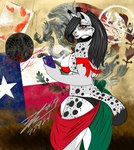 chenu_(artist) felid feline female hi_res jenifer_serrabaixa lynx mammal mexican_flag mexico mural orange_eyes solo spots striker479 texas